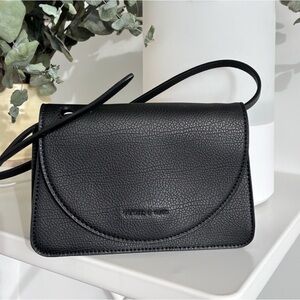 Charles & Keith black leather crossbody bag